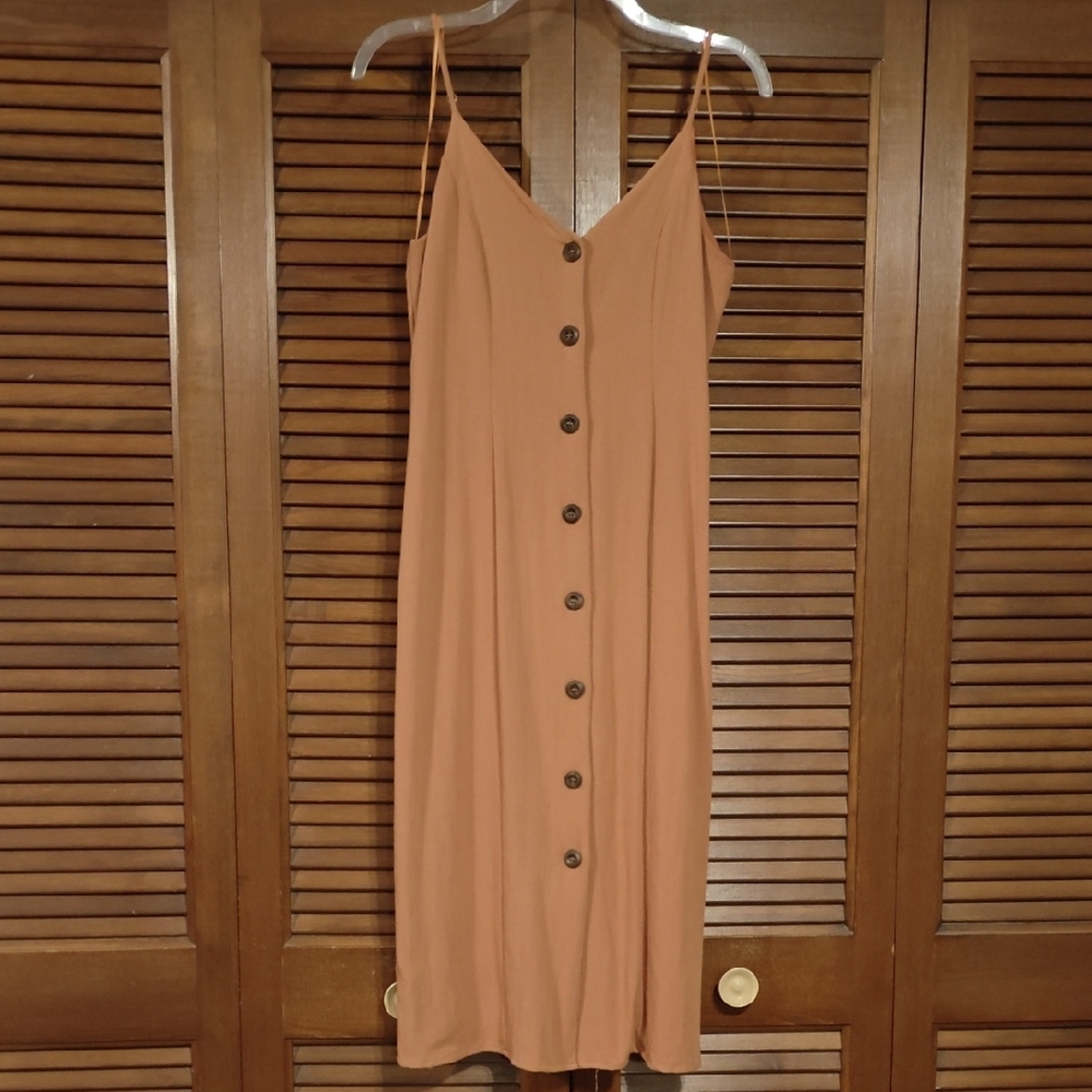 Everly Rust Spaghetti Strap Dress